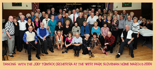 Dancing with the Joey Tomsick Orchestra at the West Park Slovenian Home March 6, 2009